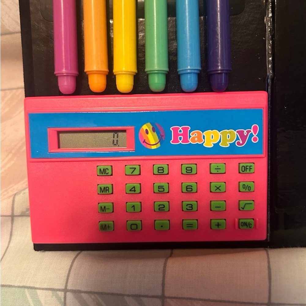 Lisa Frank Flip Out Organizer with Calculator, Markers, Memo Pad, Address Book - Picture 8 of 10